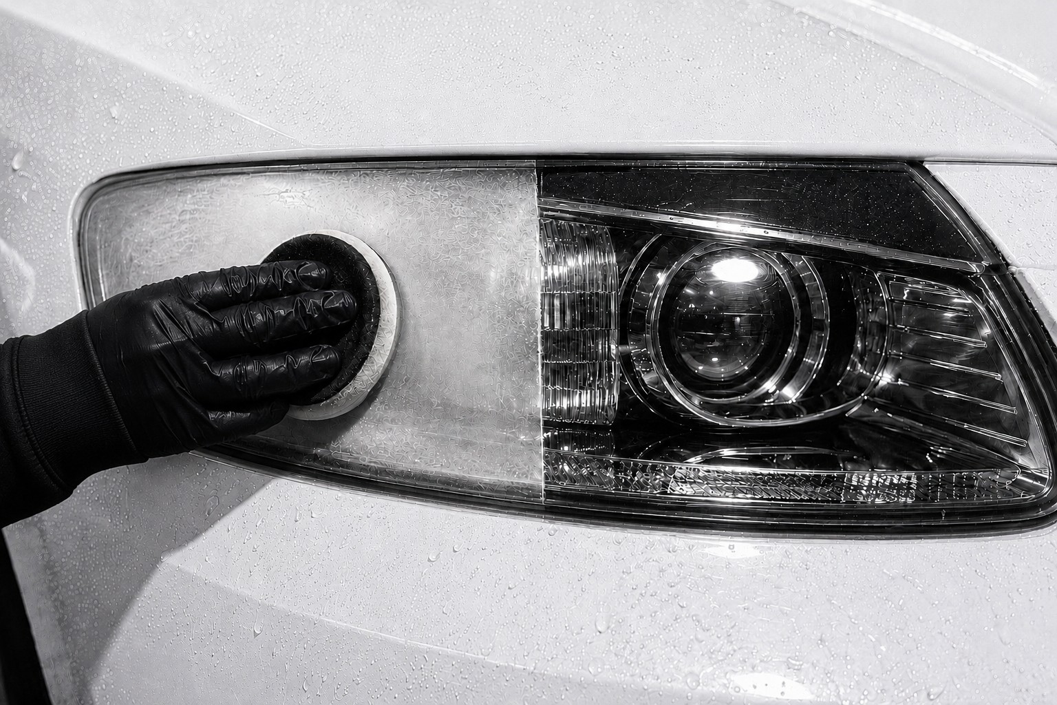 Headlight restoration before and after